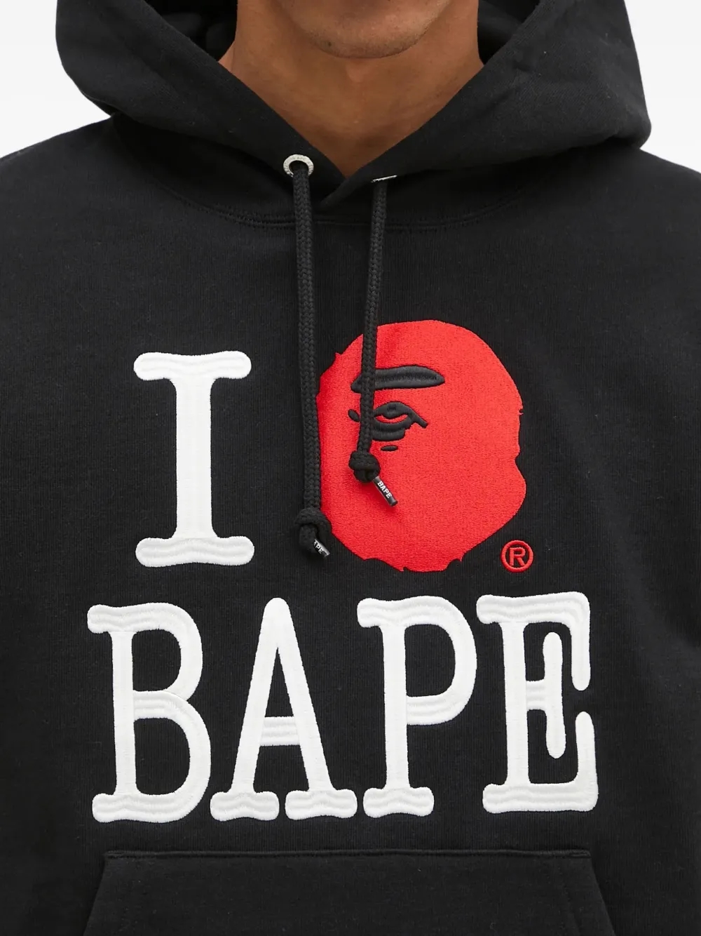 Mastermind Japan x Bape logo print hoodie in black